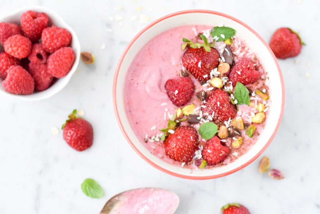 bol smoothie fraise framboise