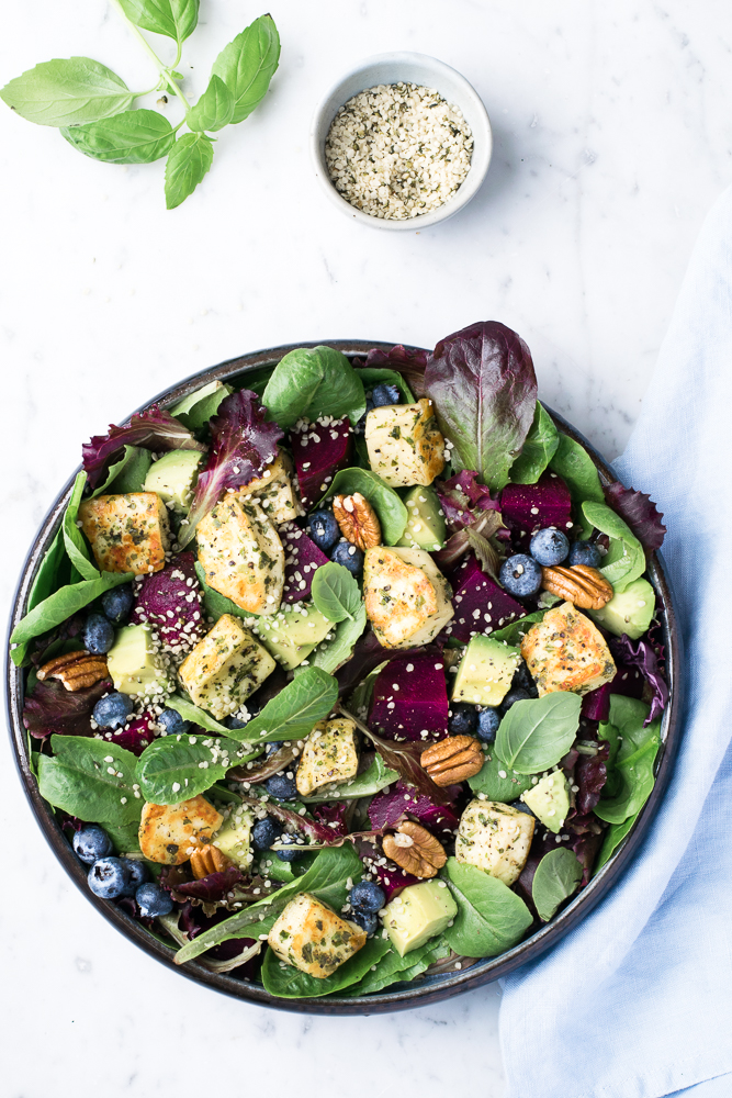 salade halloumi fromage griller