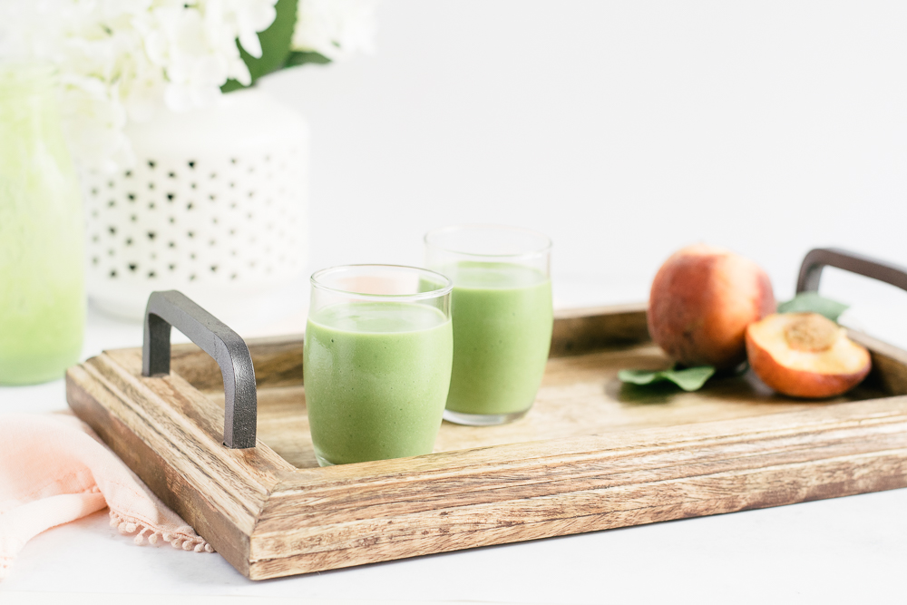 smoothie vert pêche nutritionniste