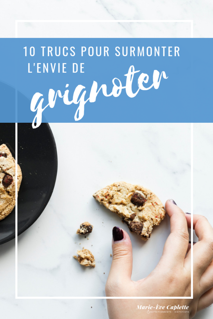 10 trucs pour surmonter l'envie de grignoter Pinterest blog title