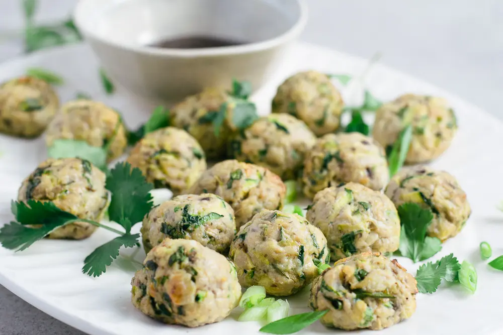 boulettes asiatiques closeup entrée