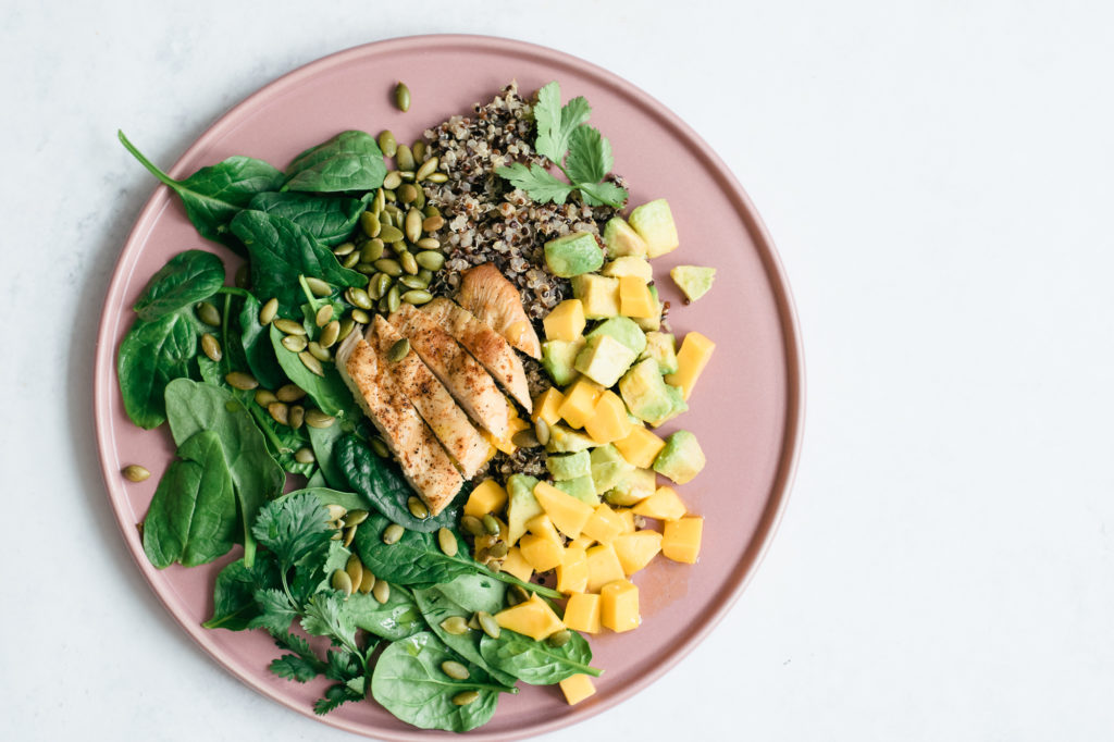 Salade de quinoa poulet mangue