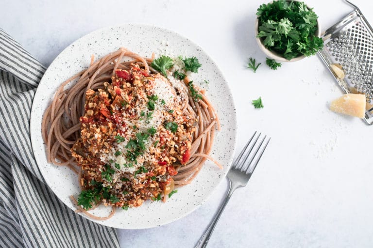 Sauce à spaghetti végé rapide