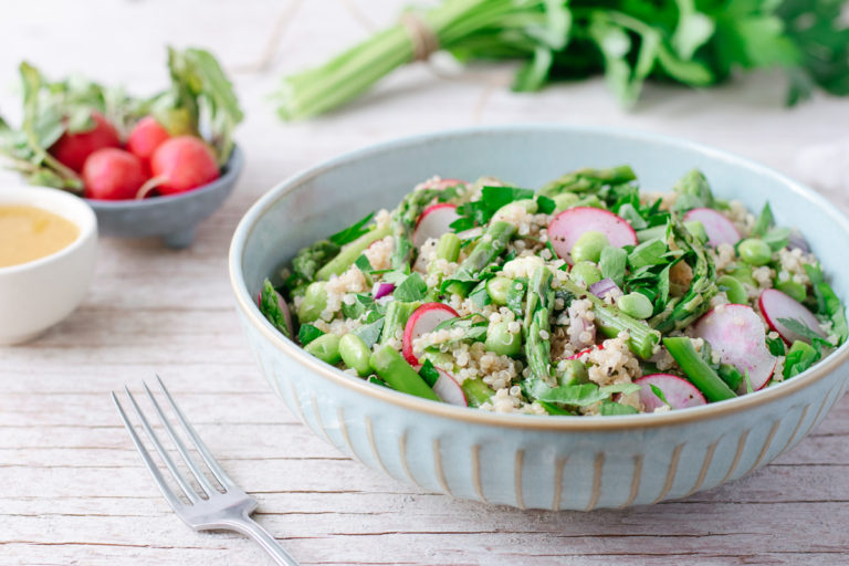 salade de quinoa asperges radis