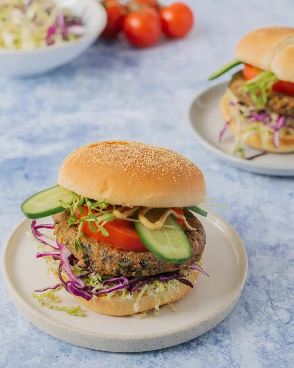 Burger végétarien aux haricots noirs