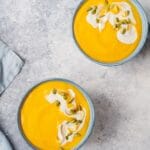 potage à la courge butternut crémeux et protéiné