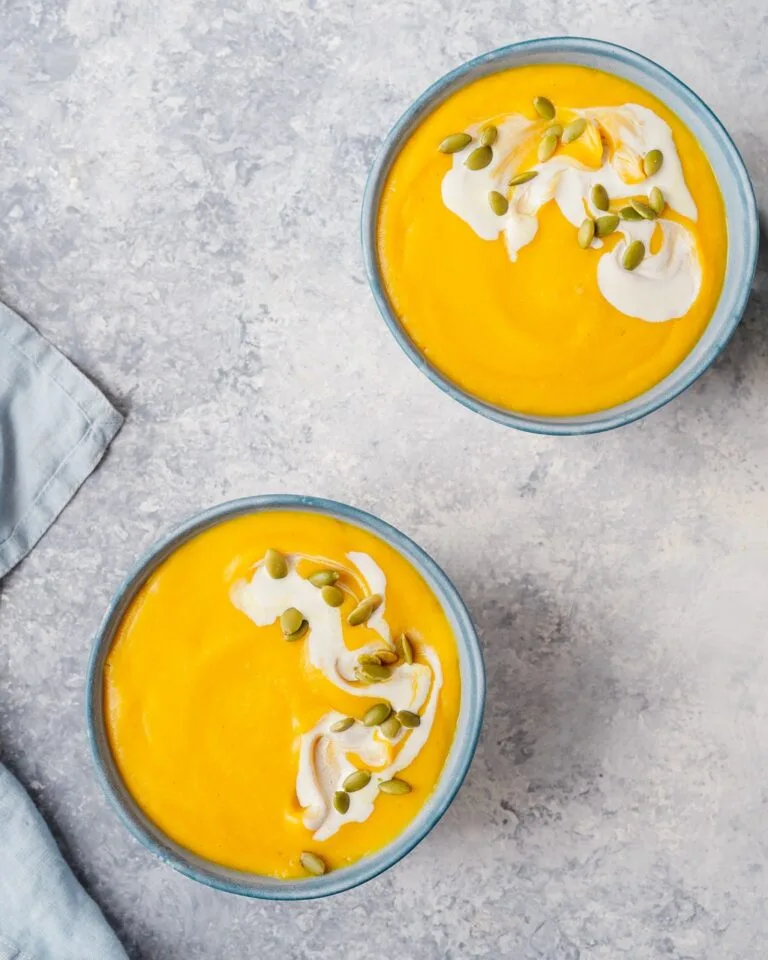 potage à la courge butternut crémeux et protéiné