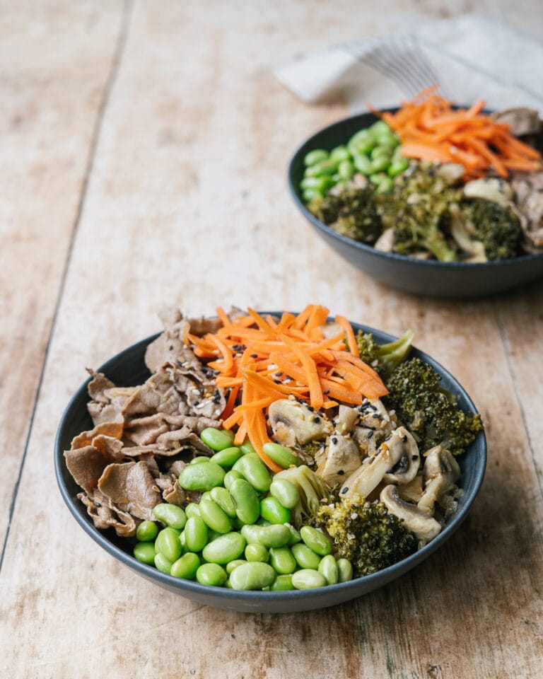 bol fondue au boeuf avec légumes