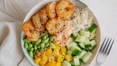 Bol aux crevettes miel et paprika