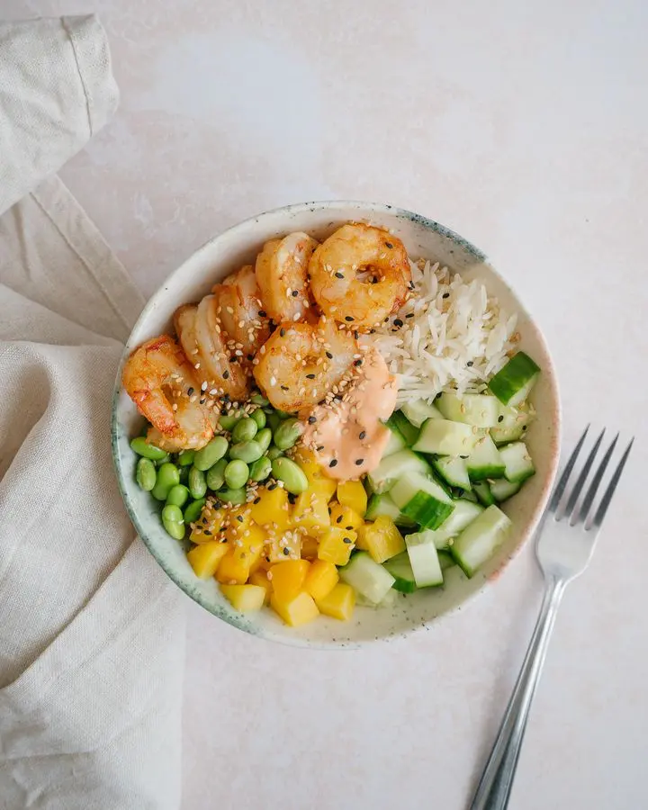 Bol aux crevettes miel et paprika