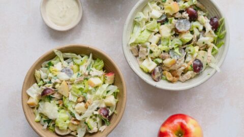 salade Waldorf au poulet effiloché