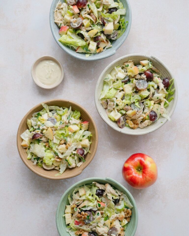 salade Waldorf au poulet effiloché