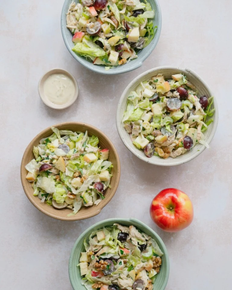 salade Waldorf au poulet effiloché