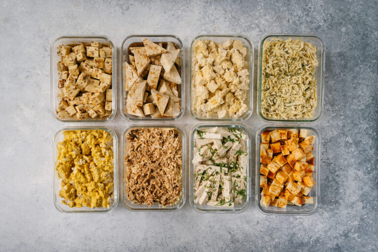 8 marinades pour le tofu dans 8 plats vue de haut nutritionniste recette santé protéines végétales