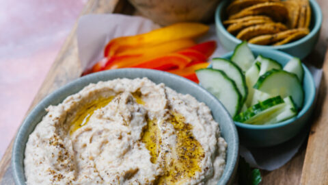 houmous de gourganes plateau coloré recette simple facile goûteuse