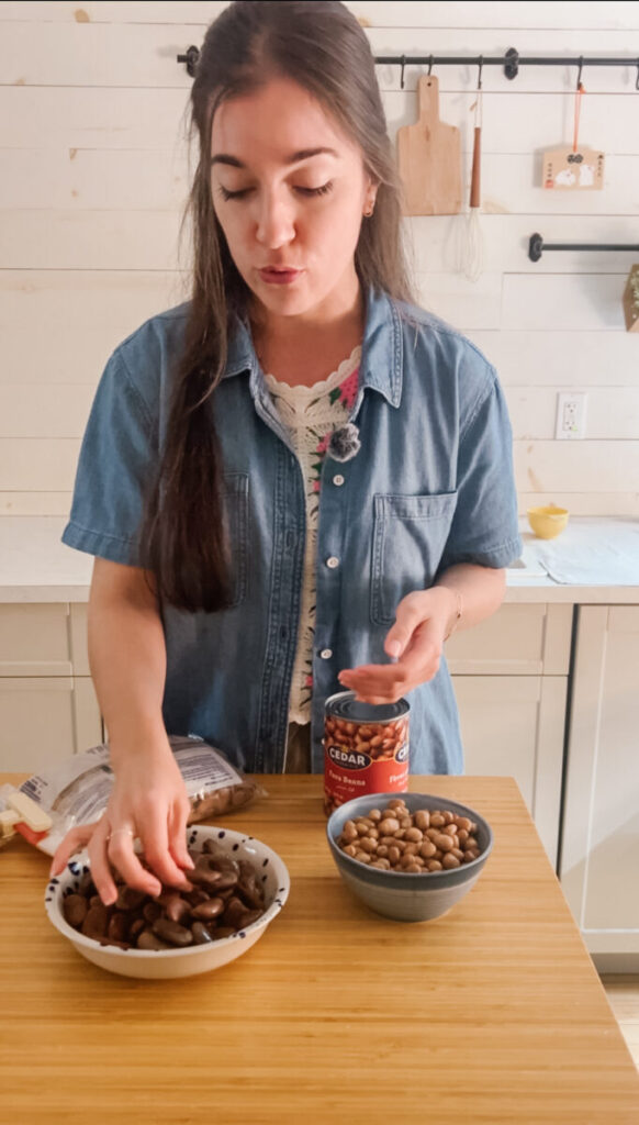marie-eve caplette montre la différence entre les gourganes sèches et gourganes en conserve ou les trouver 
