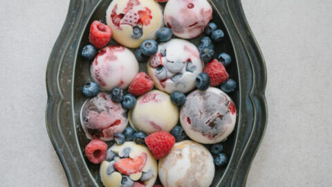 bouchees glacees yogourt petits fruits chocolat recette simple d'été