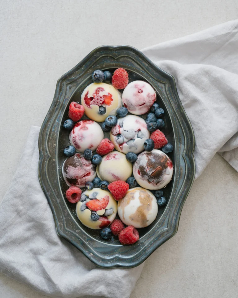 bouchees glacees yogourt petits fruits chocolat recette simple d'été