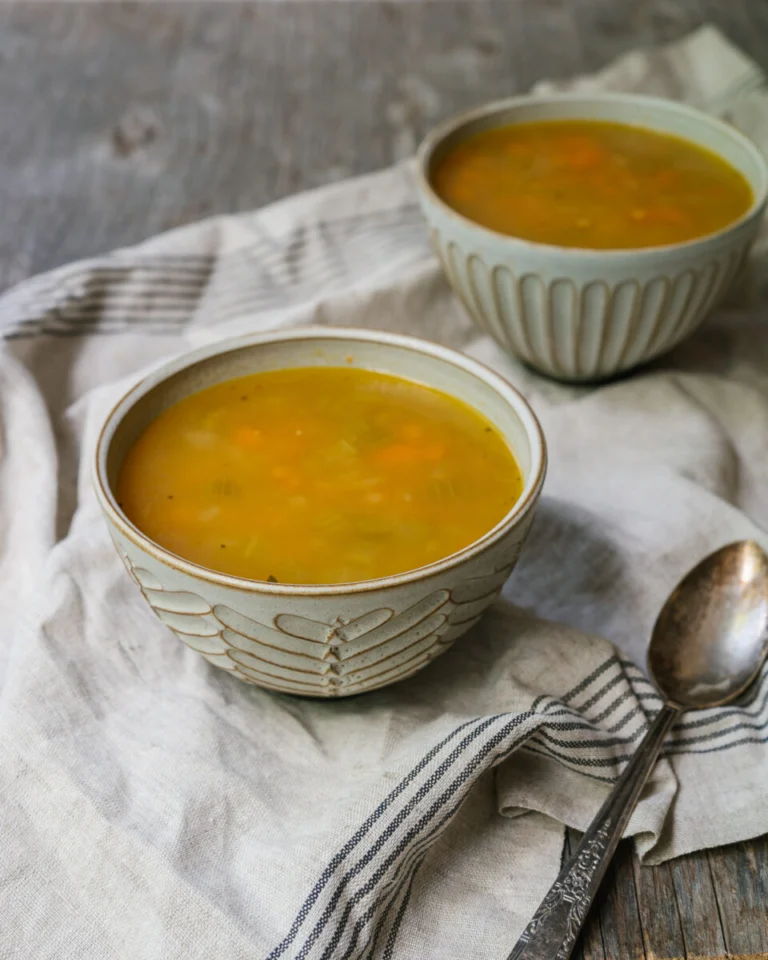 soupe aux gourganes crémeuse et santé avec légumes et fibres suggéré par nutritionniste