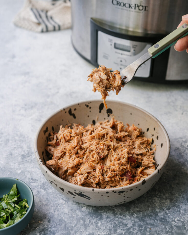 poulet effiloché à la mijoteuse