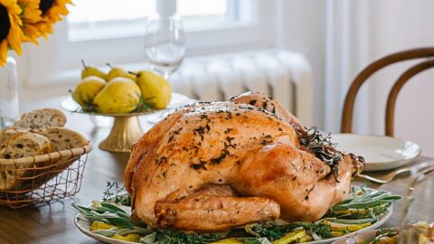 dinde rotie aux poires delicieuse reconfortante