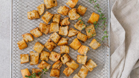 croutons maison huile d'olive croustillants