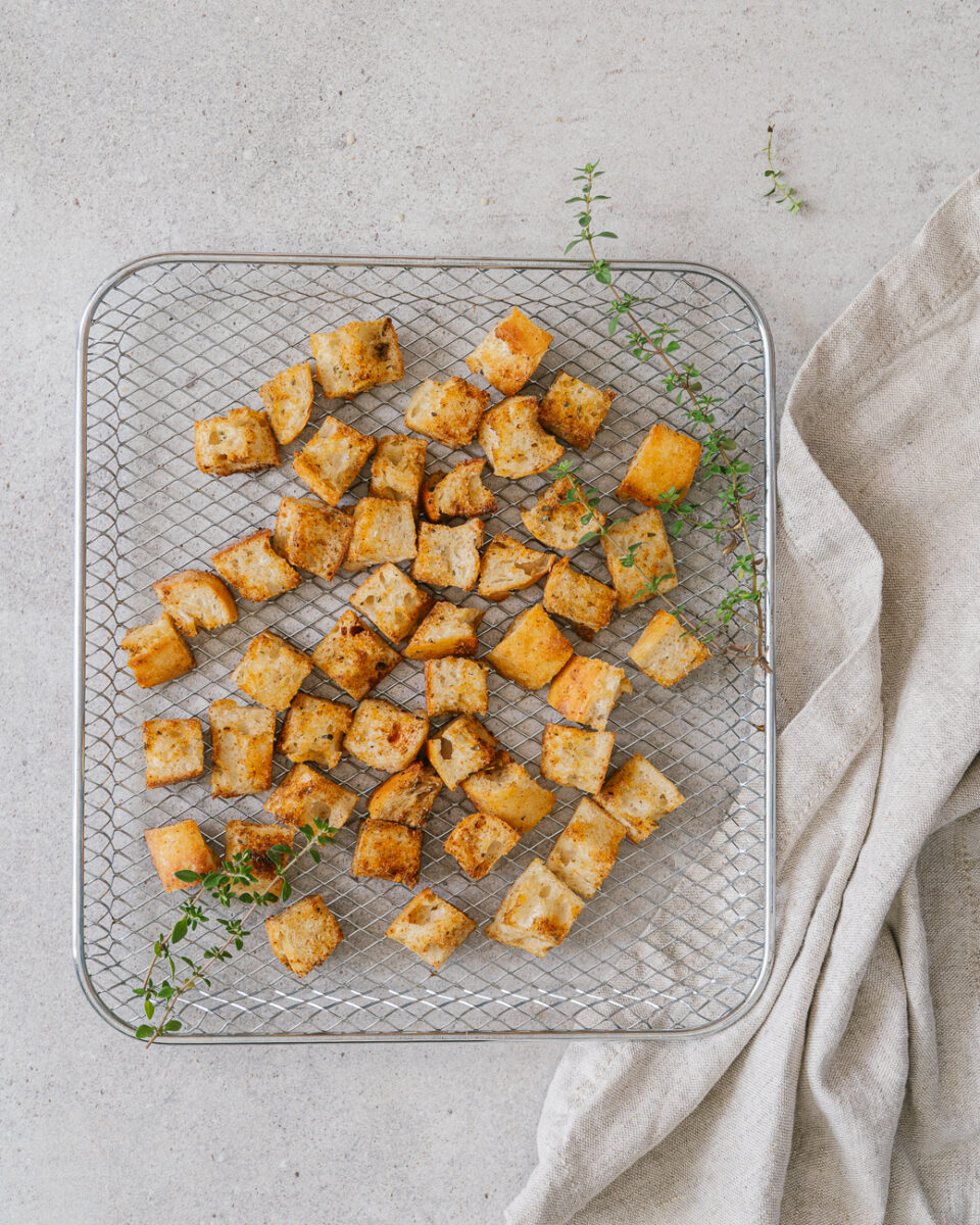 croutons maison huile d'olive croustillants