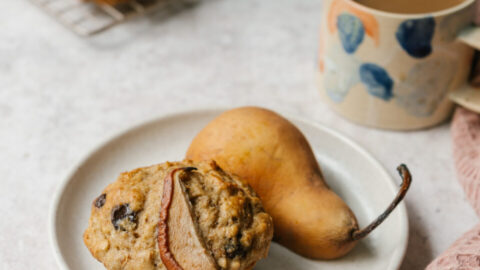 muffin poire chocolat moelleux collation