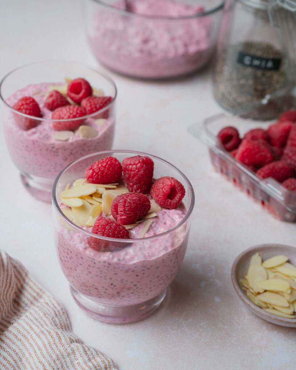 pouding chia framboise collation simple